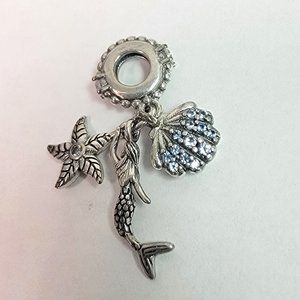Charm mermaids and starfish for Pandora Bracelet S925